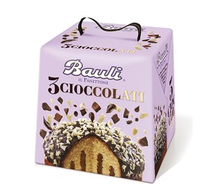 Bauli Panettone 3 Cioccolati in packaging