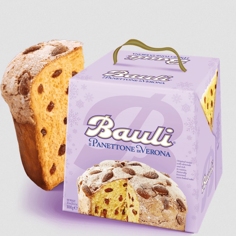 Bauli Panettone Mandorle Verona & sliced