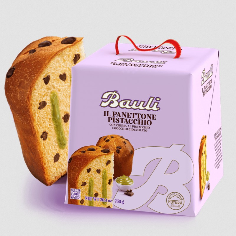 Bauli Panettone Pistachio & Cioccolato & sliced