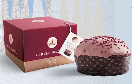 Fiasconaro Panettone with mint essence and semi-candied strawberries 2.20 lb